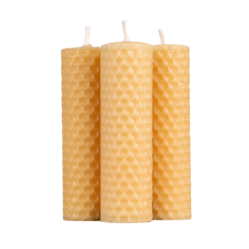 Bundle of 3 Beeswax Candles (5% off)