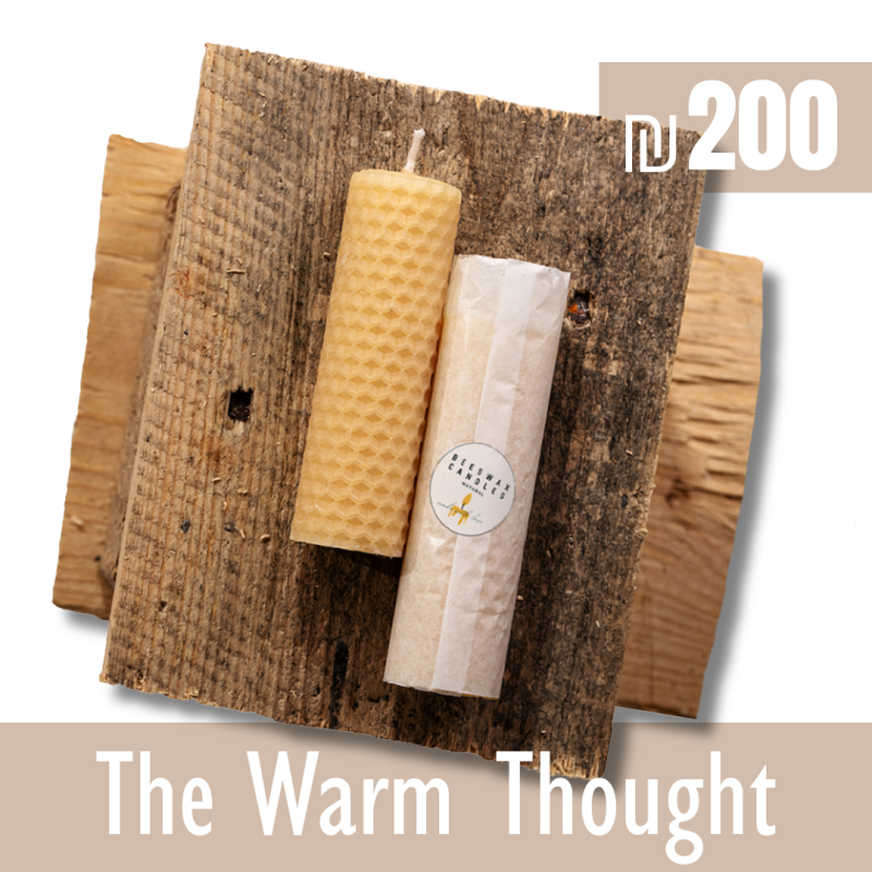 Warm Gift – 5 Beeswax Candles & Flowers